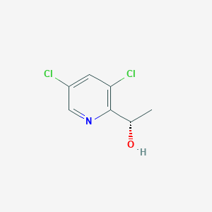 molecular formula C7H7Cl2NO B13588429 (S)-1-(3,5-Dichloropyridin-2-yl)ethan-1-ol 