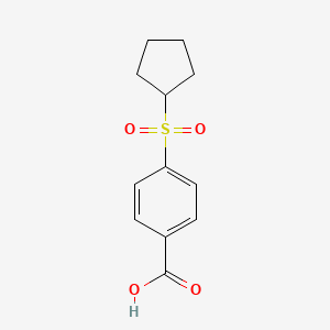 molecular formula C12H14O4S B1358843 4-(Cyclopentanesulfonyl)benzoic acid CAS No. 860697-74-1