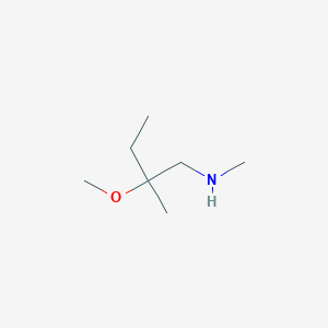 molecular formula C7H17NO B13588445 (2-Methoxy-2-methylbutyl)(methyl)amine 