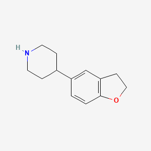 molecular formula C13H17NO B13588488 4-(2,3-Dihydro-1-benzofuran-5-yl)piperidine 