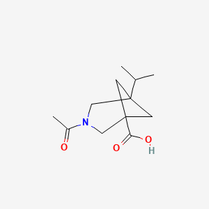 molecular formula C12H19NO3 B13588532 3-Acetyl-5-isopropyl-3-azabicyclo[3.1.1]heptane-1-carboxylic acid 
