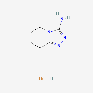 molecular formula C6H11BrN4 B13588629 5H,6H,7H,8H-[1,2,4]triazolo[4,3-a]pyridin-3-aminehydrobromide CAS No. 2792200-46-3