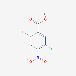 molecular formula C7H3ClFNO4 B13588633 5-Chloro-2-fluoro-4-nitrobenzoicacid 