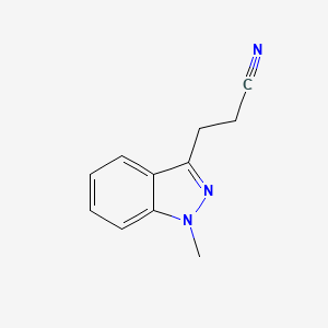 molecular formula C11H11N3 B13588683 3-(1-Methyl-1h-indazol-3-yl)propanenitrile 