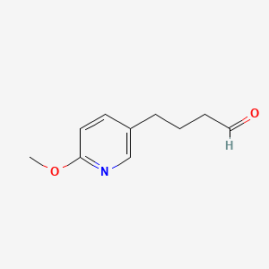 molecular formula C10H13NO2 B13588726 6-Methoxy-3-pyridinebutanal 
