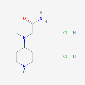 molecular formula C8H19Cl2N3O B13588768 2-[Methyl(piperidin-4-yl)amino]acetamidedihydrochloride 