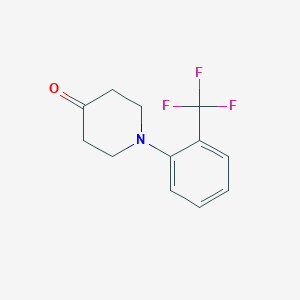 molecular formula C12H12F3NO B1358877 1-(2-(Trifluoromethyl)phenyl)piperidin-4-one CAS No. 821792-43-2