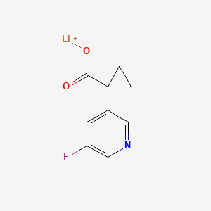 molecular formula C9H7FLiNO2 B13588784 Lithium(1+) 1-(5-fluoropyridin-3-yl)cyclopropane-1-carboxylate 