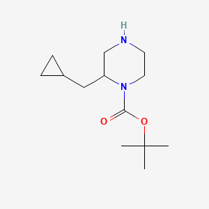 molecular formula C13H24N2O2 B13588787 Tert-butyl 2-(cyclopropylmethyl)piperazine-1-carboxylate 