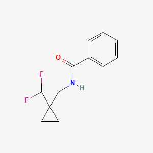 molecular formula C12H11F2NO B13588788 N-{2,2-difluorospiro[2.2]pentan-1-yl}benzamide 