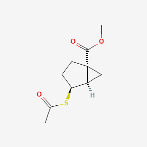 molecular formula C10H14O3S B13588794 rac-methyl(1R,4S,5R)-4-(acetylsulfanyl)bicyclo[3.1.0]hexane-1-carboxylate 