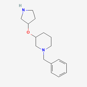 molecular formula C16H24N2O B13588836 1-Benzyl-3-(pyrrolidin-3-yloxy)piperidine 
