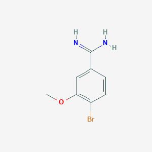 molecular formula C8H9BrN2O B13588875 4-Bromo-3-methoxybenzene-1-carboximidamide 