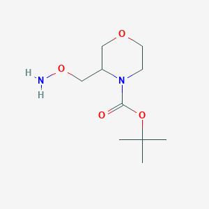 molecular formula C10H20N2O4 B13588876 tert-Butyl 3-[(aminooxy)methyl]morpholine-4-carboxylate 