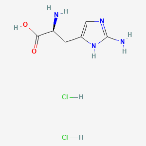 molecular formula C6H12Cl2N4O2 B13588892 (2S)-2-amino-3-(2-amino-1H-imidazol-4-yl)propanoicaciddihydrochloride 