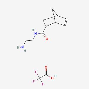 molecular formula C12H17F3N2O3 B13588910 N-(2-aminoethyl)bicyclo[2.2.1]hept-5-ene-2-carboxamide,trifluoroaceticacid 
