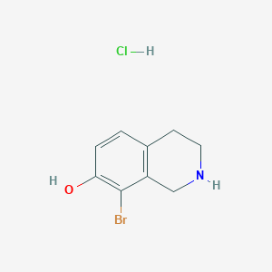 molecular formula C9H11BrClNO B13588915 8-Bromo-1,2,3,4-tetrahydroisoquinolin-7-ol hydrochloride 