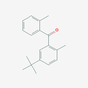 molecular formula C19H22O B1358892 2,2'-Dimethyl-5-tert-butylbenzophenone 