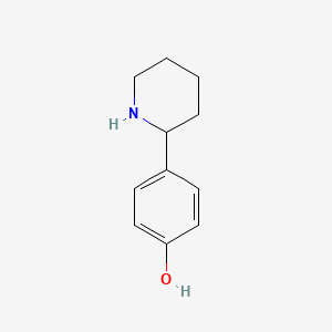 molecular formula C11H15NO B13588925 4-(Piperidin-2-yl)phenol 