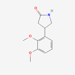 molecular formula C12H15NO3 B13588929 4-(2,3-Dimethoxyphenyl)pyrrolidin-2-one 