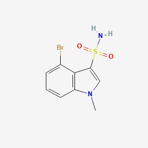molecular formula C9H9BrN2O2S B13588933 4-bromo-1-methyl-1H-indole-3-sulfonamide 