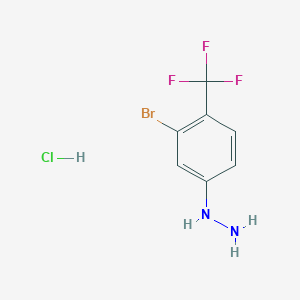molecular formula C7H7BrClF3N2 B13588948 [3-Bromo-4-(trifluoromethyl)phenyl]hydrazinehydrochloride 