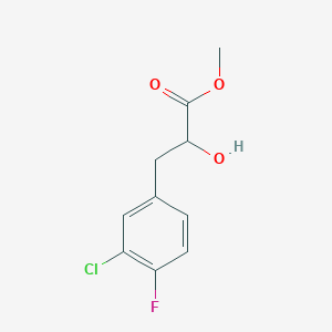 molecular formula C10H10ClFO3 B13588949 Methyl 3-(3-chloro-4-fluorophenyl)-2-hydroxypropanoate 