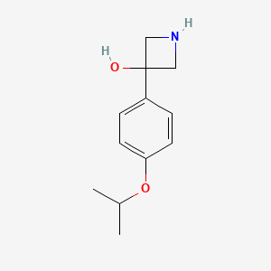 molecular formula C12H17NO2 B13588963 3-(4-Isopropoxyphenyl)azetidin-3-ol 