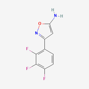 molecular formula C9H5F3N2O B13588987 3-(2,3,4-Trifluorophenyl)isoxazol-5-amine 