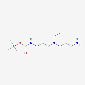 molecular formula C13H29N3O2 B13588991 tert-butylN-{3-[(3-aminopropyl)(ethyl)amino]propyl}carbamate 