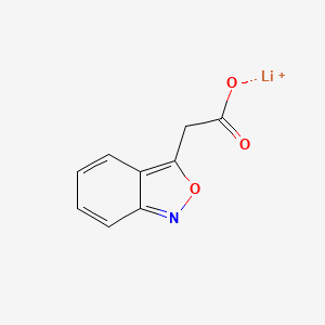 molecular formula C9H6LiNO3 B13589000 Lithium 2-(2,1-benzoxazol-3-yl)acetate 