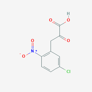 molecular formula C9H6ClNO5 B13589011 3-(5-Chloro-2-nitrophenyl)-2-oxopropanoic acid 