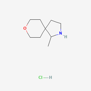 molecular formula C9H18ClNO B13589084 1-Methyl-8-oxa-2-azaspiro[4.5]decanehydrochloride 