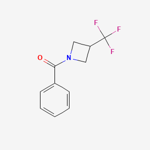 molecular formula C11H10F3NO B13589099 1-Benzoyl-3-(trifluoromethyl)azetidine 