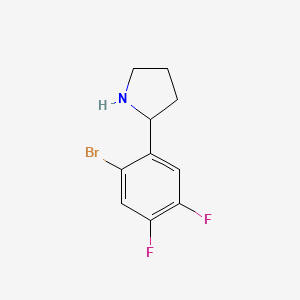molecular formula C10H10BrF2N B13589110 2-(2-Bromo-4,5-difluorophenyl)pyrrolidine 