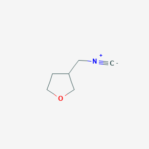 molecular formula C6H9NO B13589131 3-(Isocyanomethyl)oxolane 