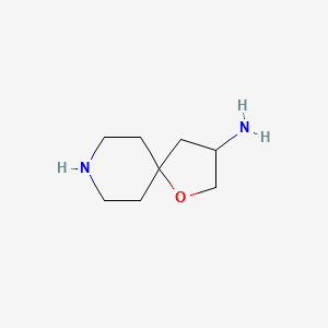 molecular formula C8H16N2O B13589158 1-Oxa-8-azaspiro[4.5]decan-3-amine 