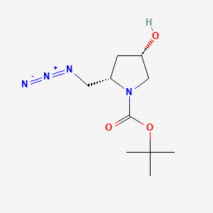 molecular formula C10H18N4O3 B13589201 tert-butyl (2S,4S)-2-(azidomethyl)-4-hydroxypyrrolidine-1-carboxylate 