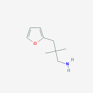molecular formula C9H15NO B13589207 3-(Furan-2-yl)-2,2-dimethylpropan-1-amine 