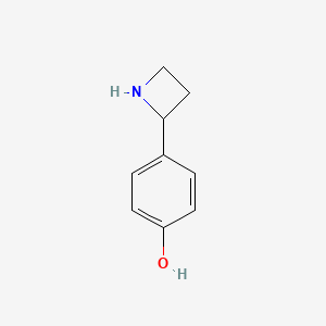 molecular formula C9H11NO B13589233 4-(Azetidin-2-yl)phenol 