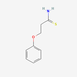 molecular formula C9H11NOS B13589259 3-Phenoxypropanethioamide 