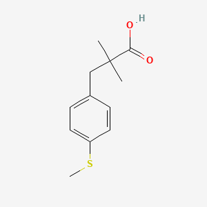 molecular formula C12H16O2S B13589331 2,2-Dimethyl-3-(4-(methylthio)phenyl)propanoic acid 