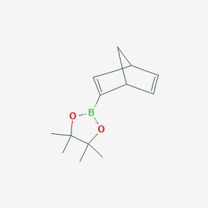 molecular formula C13H19BO2 B13589370 2-{Bicyclo[2.2.1]hepta-2,5-dien-2-yl}-4,4,5,5-tetramethyl-1,3,2-dioxaborolane 