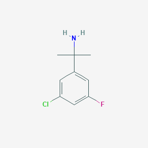 molecular formula C9H11ClFN B13589425 2-(3-Chloro-5-fluorophenyl)propan-2-amine 