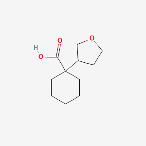 molecular formula C11H18O3 B13589437 1-(Tetrahydrofuran-3-yl)cyclohexane-1-carboxylic acid 