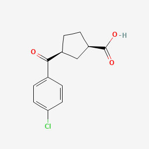 cis-3-(4-Chlorobenzoyl)cyclopentane-1-carboxylic acid