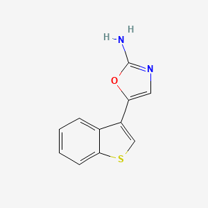 molecular formula C11H8N2OS B13589455 5-(Benzo[b]thiophen-3-yl)oxazol-2-amine 