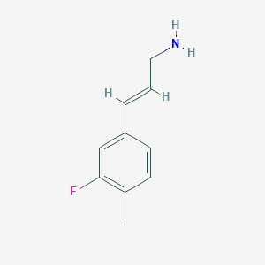 molecular formula C10H12FN B13589501 3-(3-Fluoro-4-methylphenyl)prop-2-en-1-amine 