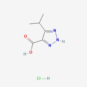 molecular formula C6H10ClN3O2 B13589516 5-(propan-2-yl)-1H-1,2,3-triazole-4-carboxylicacidhydrochloride 