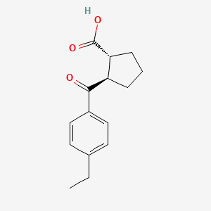 trans-2-(4-Ethylbenzoyl)cyclopentane-1-carboxylic acid